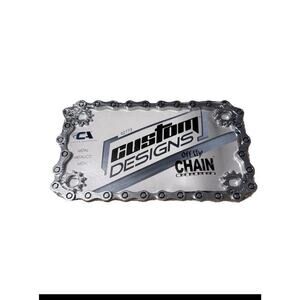 Motorcycle License Plate Frame Bicycle Chain Metal Custom Designs